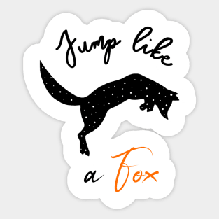 Jump Like a Fox Sticker